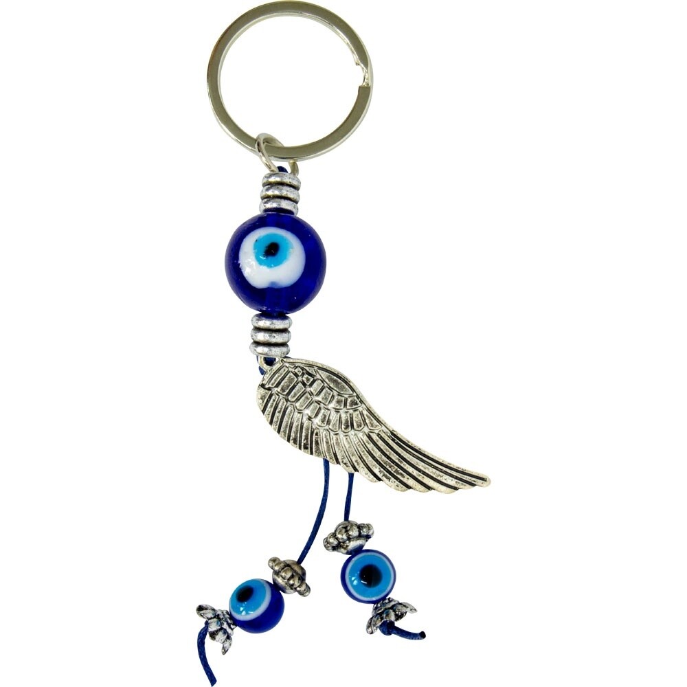 Evil Eye Talisman Key Ring - Angel Wing