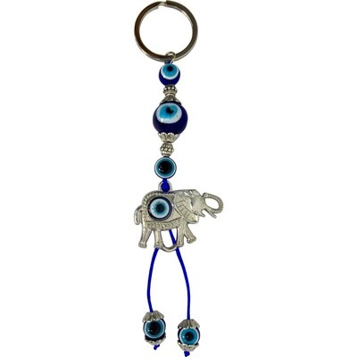 Evil Eye Talisman Key Ring - Elephant w/ Evil Eye