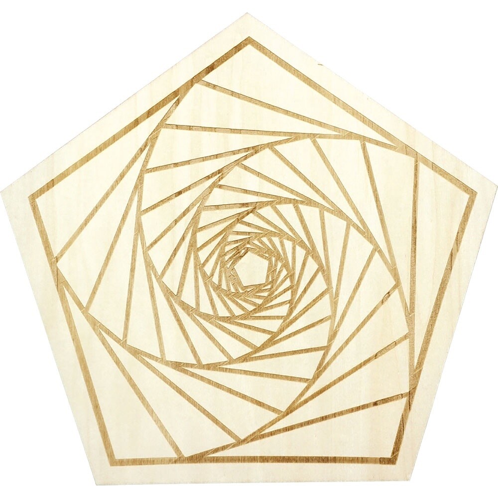 Wood Crystal Grid - Spiral