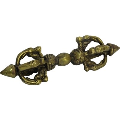 Ritual Tool 4.25in Double Dorje - Brass