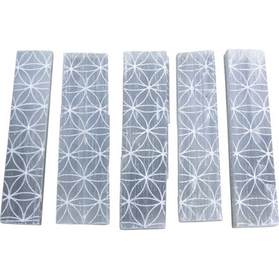 Rough Selenite Wands - Flower of Life