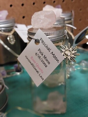 Moon Water - Paschal Moon with Rose Quartz - Unconditional Love - 04/16/2002