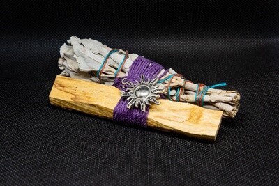 White Sage and Palo Santo w/candle - Clearing Kit