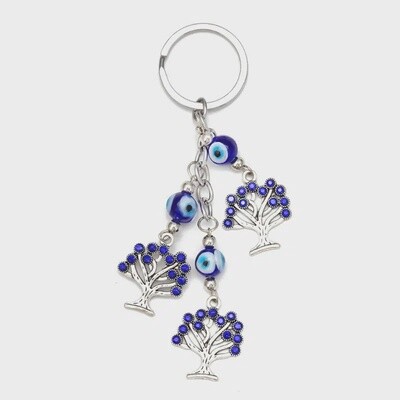 Car Pendant - &#39;Evil Eye&#39; Key Ring - Tree Shape