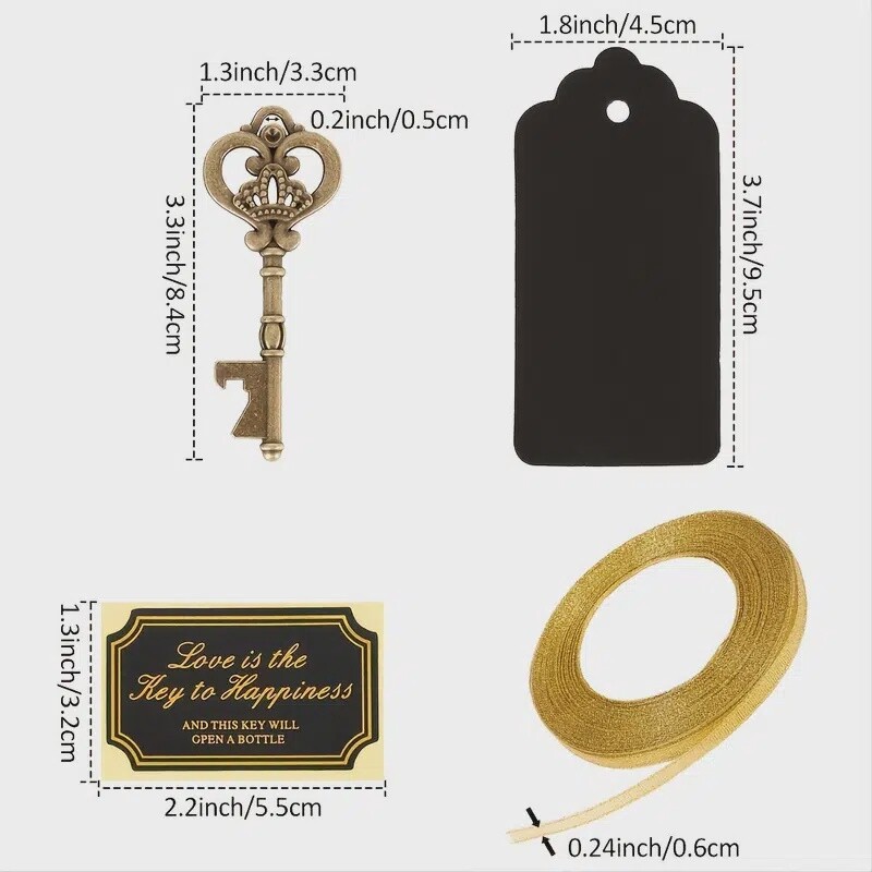 Key Bottle Openers Vintage Skeleton Key