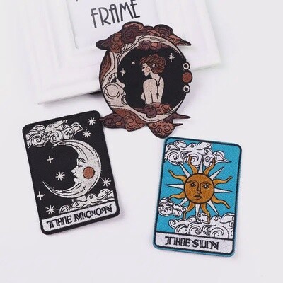Moon &amp; Sun Embroidery Patches