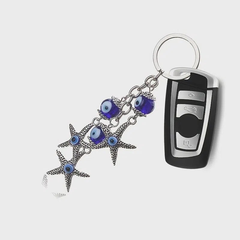 Car Pendant - &#39;Evil Eye&#39; Key Ring - Blue