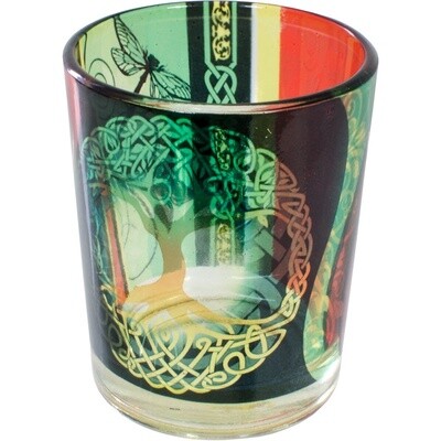 Printed Glass Votive Holder - Tree of Life