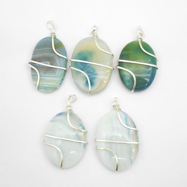 Blue Agate Pendant