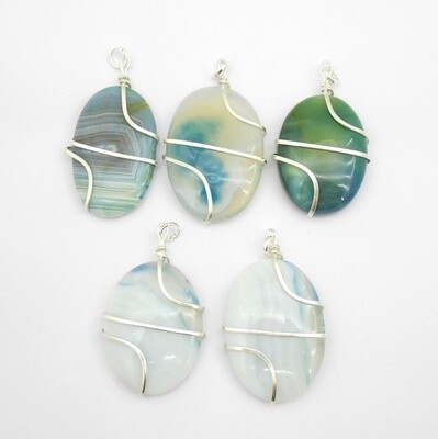Blue Agate Pendant