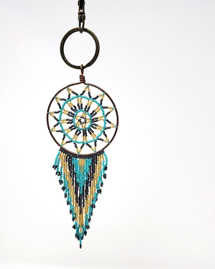 Beaded Dream Catcher Key Ring