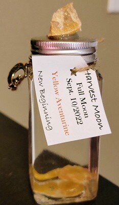 Moon Water - Harvest Moon with Yellow Aventurine - 09/10/2022 - New Beginning