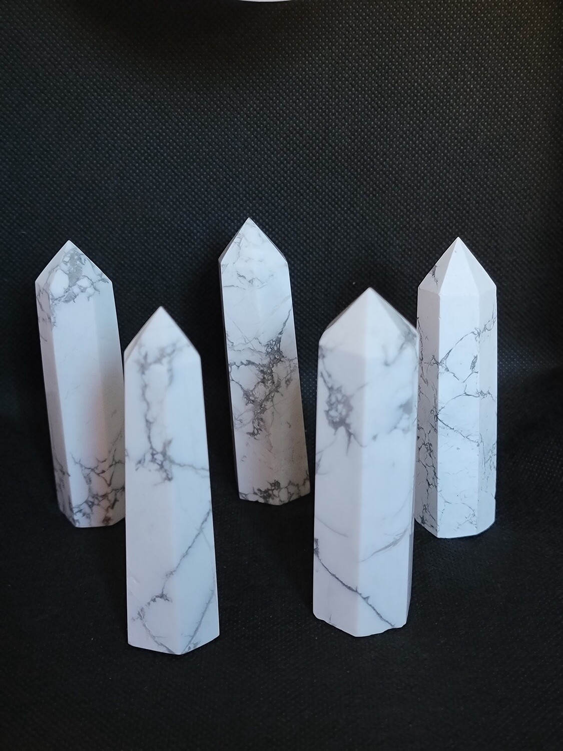 Crystal Towers Points Wands, Material: Howlite 3&quot; -4&quot;