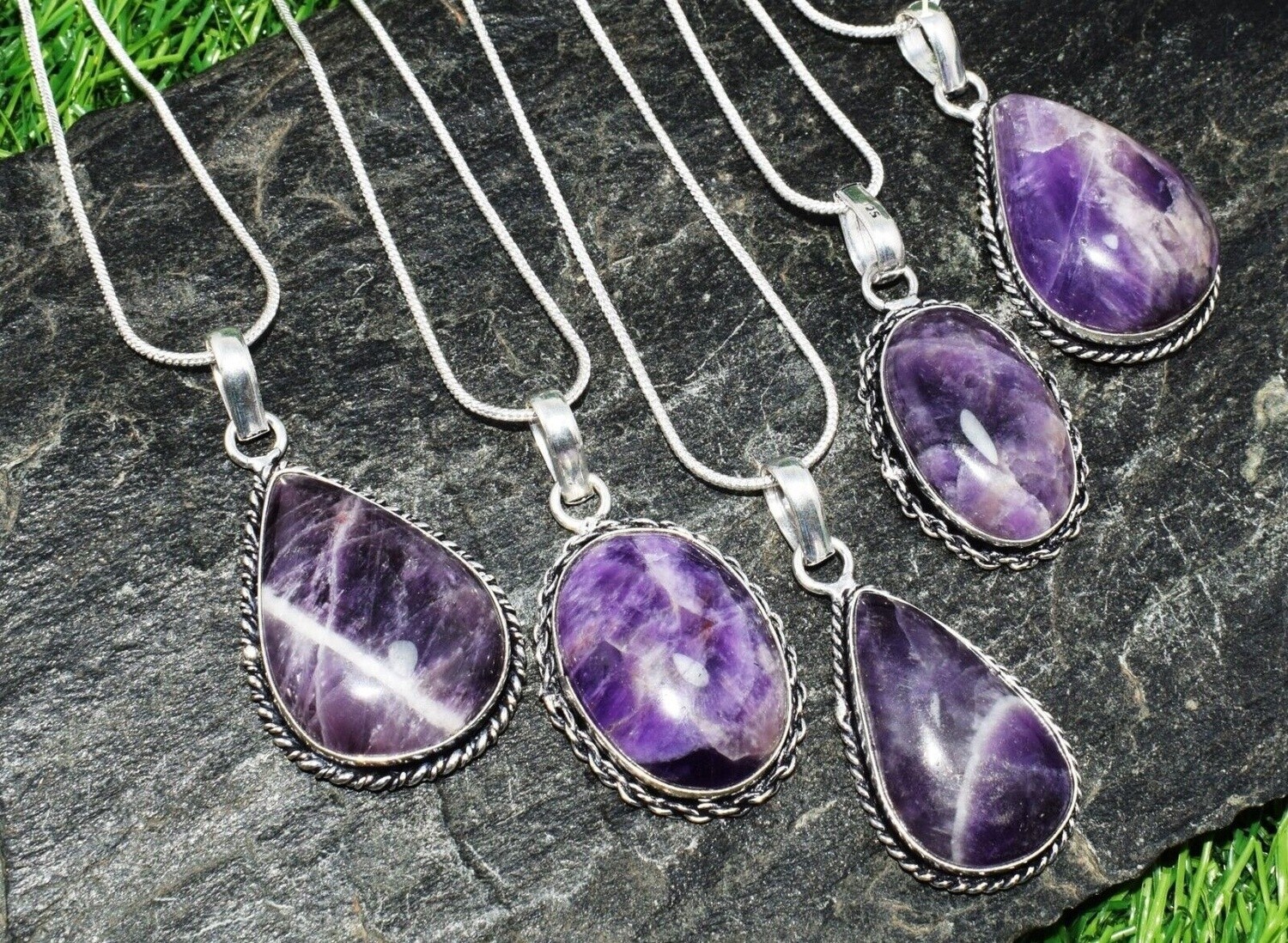 Natural Stone Pendant Necklace