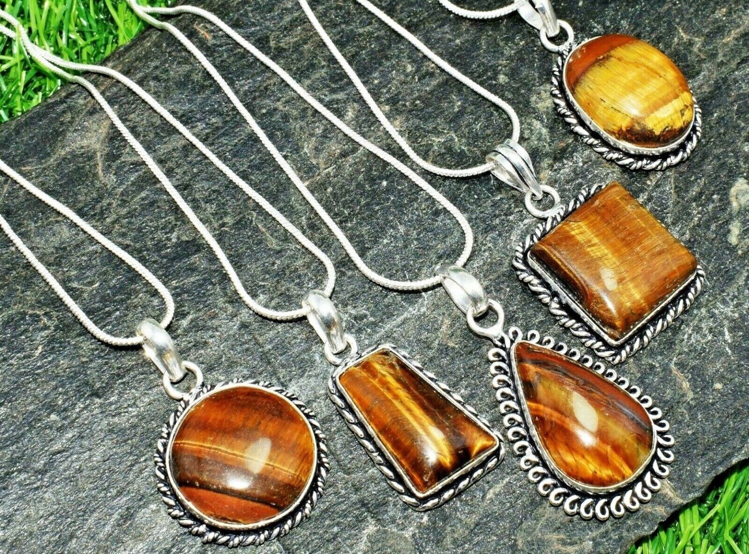 Natural Stone Pendant Necklace