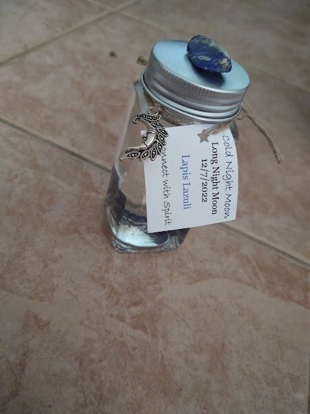 Moon Water - Long Night Moon with Lapis Lazuli - Connect with Spirit - 12/07/2022
