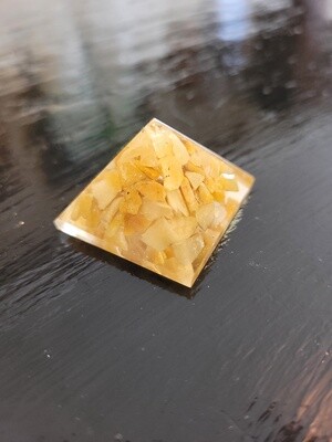 Orgone Resin Pyramid Yellow Aventurine - Solar Plexus Chakra
