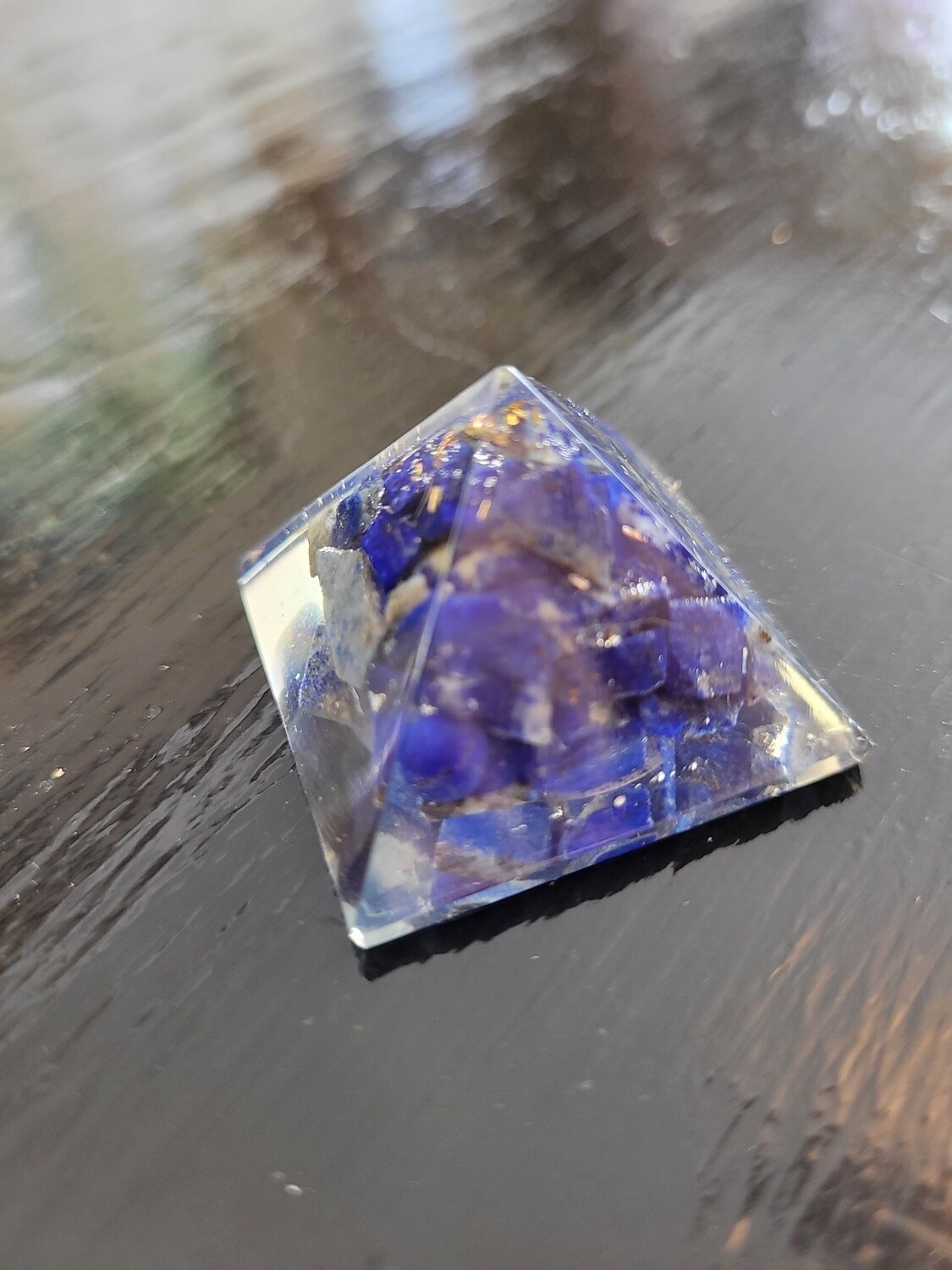 Orgone Resin Pyramid Lapis - Third Eye Chakra