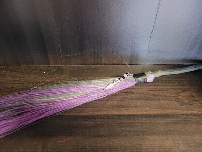 Wicca Besom - Purple/Black - Goddess w/Amethyst