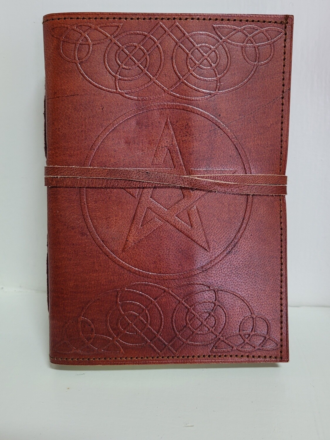 Leather Journal with Strap - Pentacle