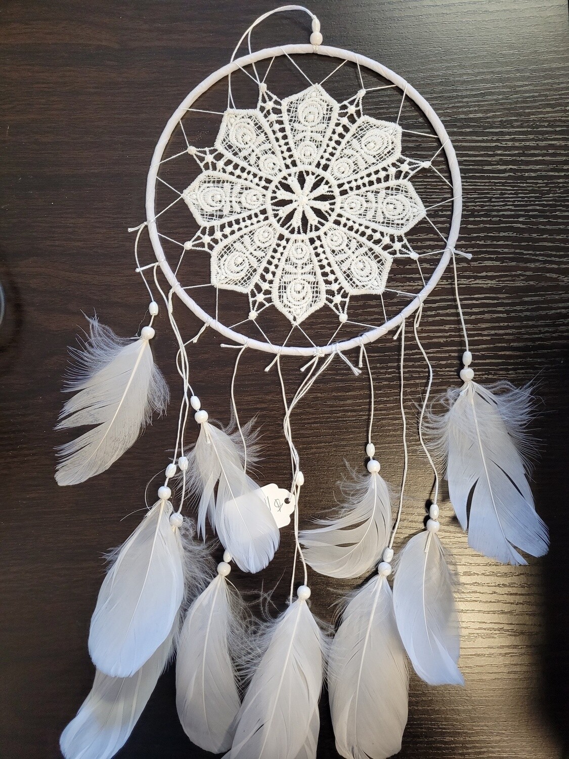 Dream Catcher - white, Design: Feathers