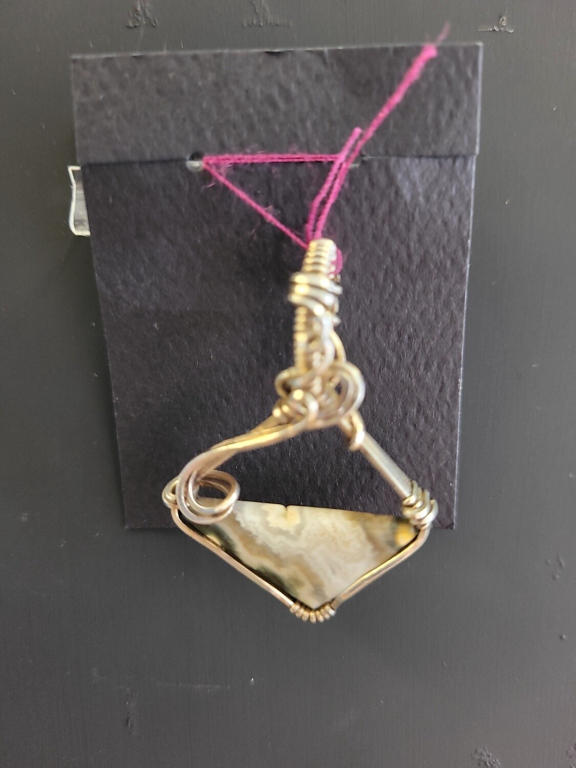 Ocean Jasper double sided pendant