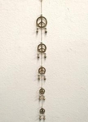 Peace Windchime w/Beads 32"