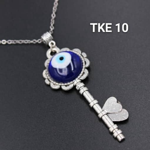 Evil Eye Lucky Key Pendant