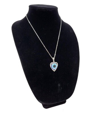 Evil Eye Heart Pendant