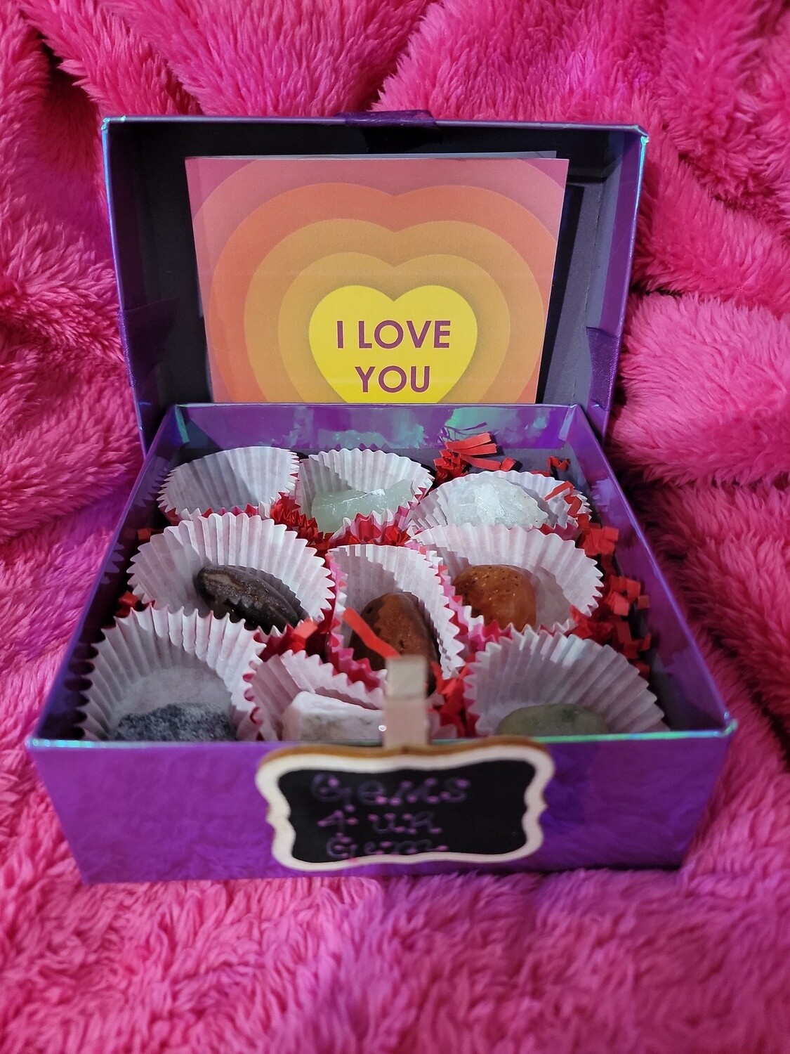 Valentines Box - Variety, Size: Square - Red