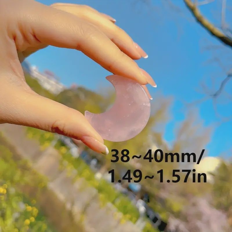 Rose Quartz  Crescent Moon