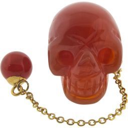 Carnelian Skull Pendulum