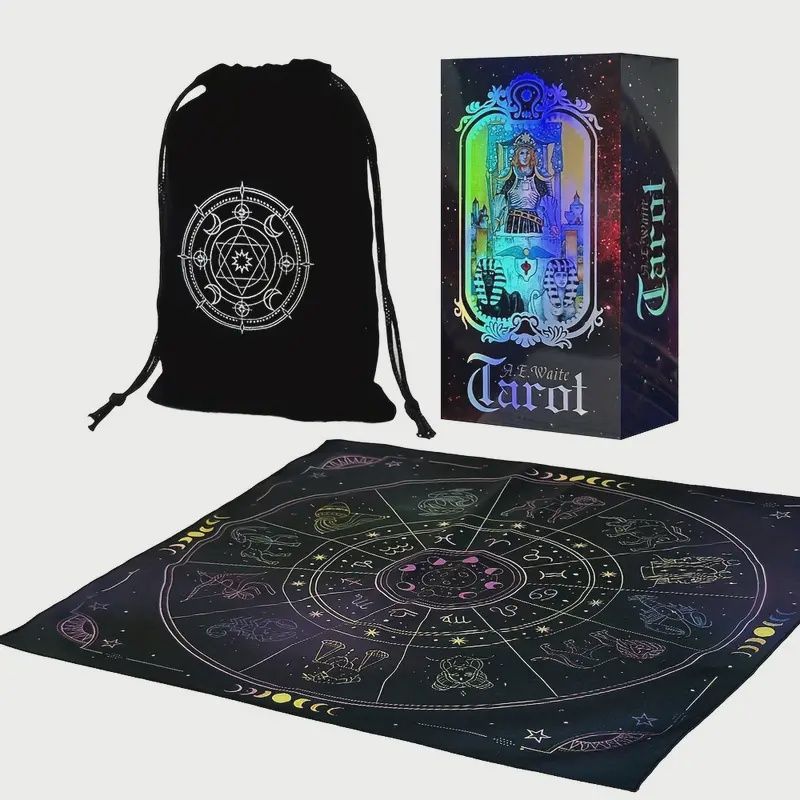 Tarot Card Set with Velvet Bag and Mat