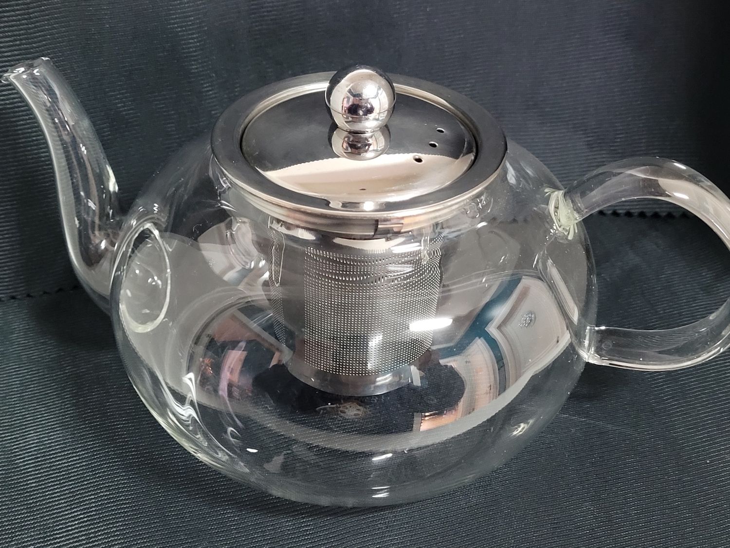 Glass Teapot with Removable Infuser, Design: 800ml/27.05oz