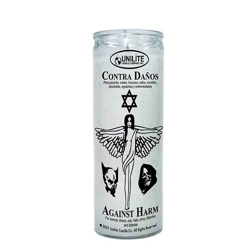 Against Harm/Contra Daños 7 Day Prayer candle