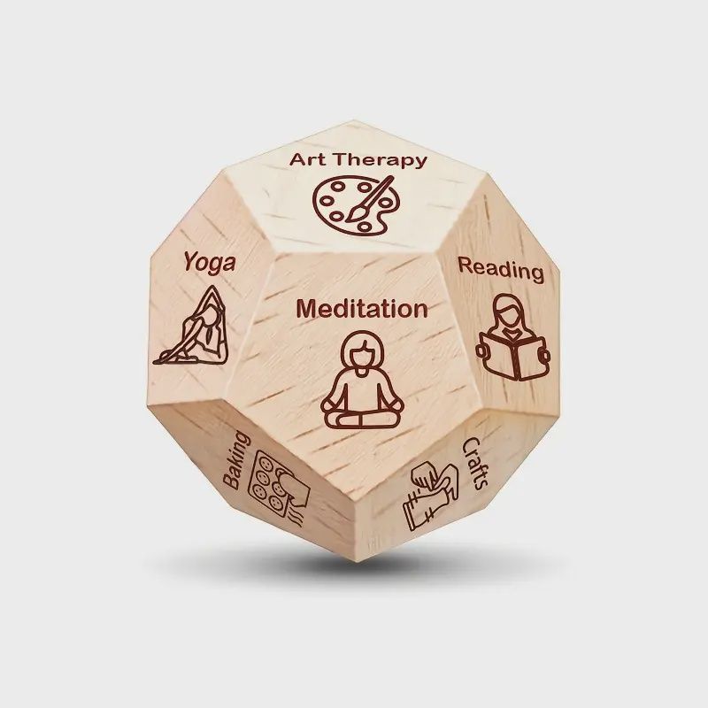 Wooden Meditation Decision Dice