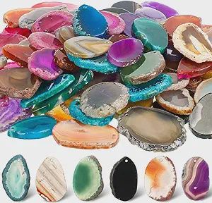 Agate Slices with pre drilled holes