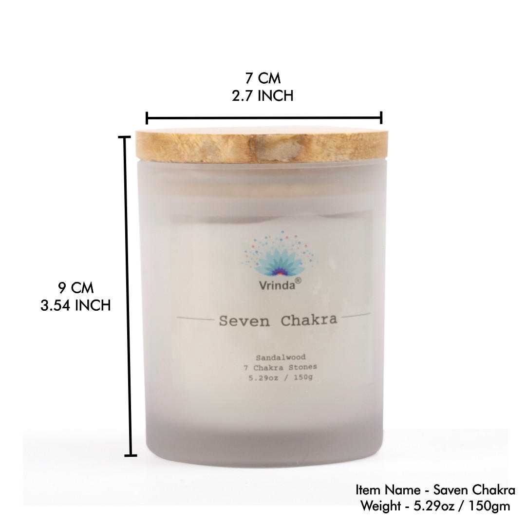 Candle with Crystals, Scent: 7 Chakra