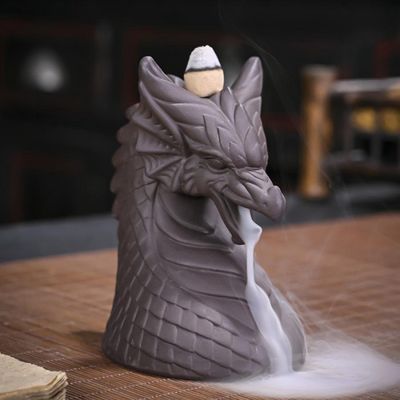 Dragon Backflow Cone Burner (w/free incense cones)