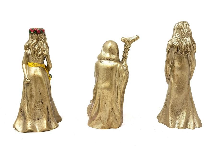Maiden, Mother, Crone Statue 4&quot; (3 pieces)