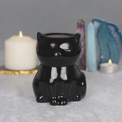 Ceramic Oil Burners - Black Cat - Small