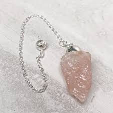 Rough Stone Pendulum Rose Quartz