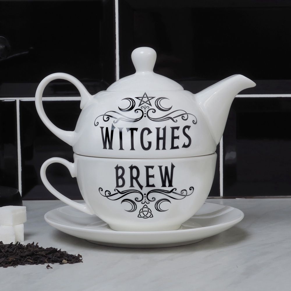Witches Brew Tea Pot - Cresent Moon Design