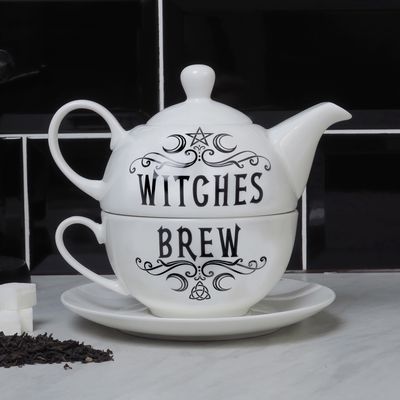 Witches Brew Tea Pot - Cresent Moon Design