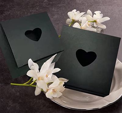 Black Valentines Box With Palm Stone