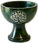 Green Soapstone Tree of Life Charcoal Burner