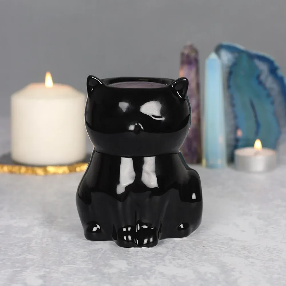 Ceramic Oil Burners - Black Cat - Small