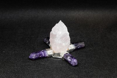 Rose Quartz Pyramid &amp; Amethyst Aura Energy Generator