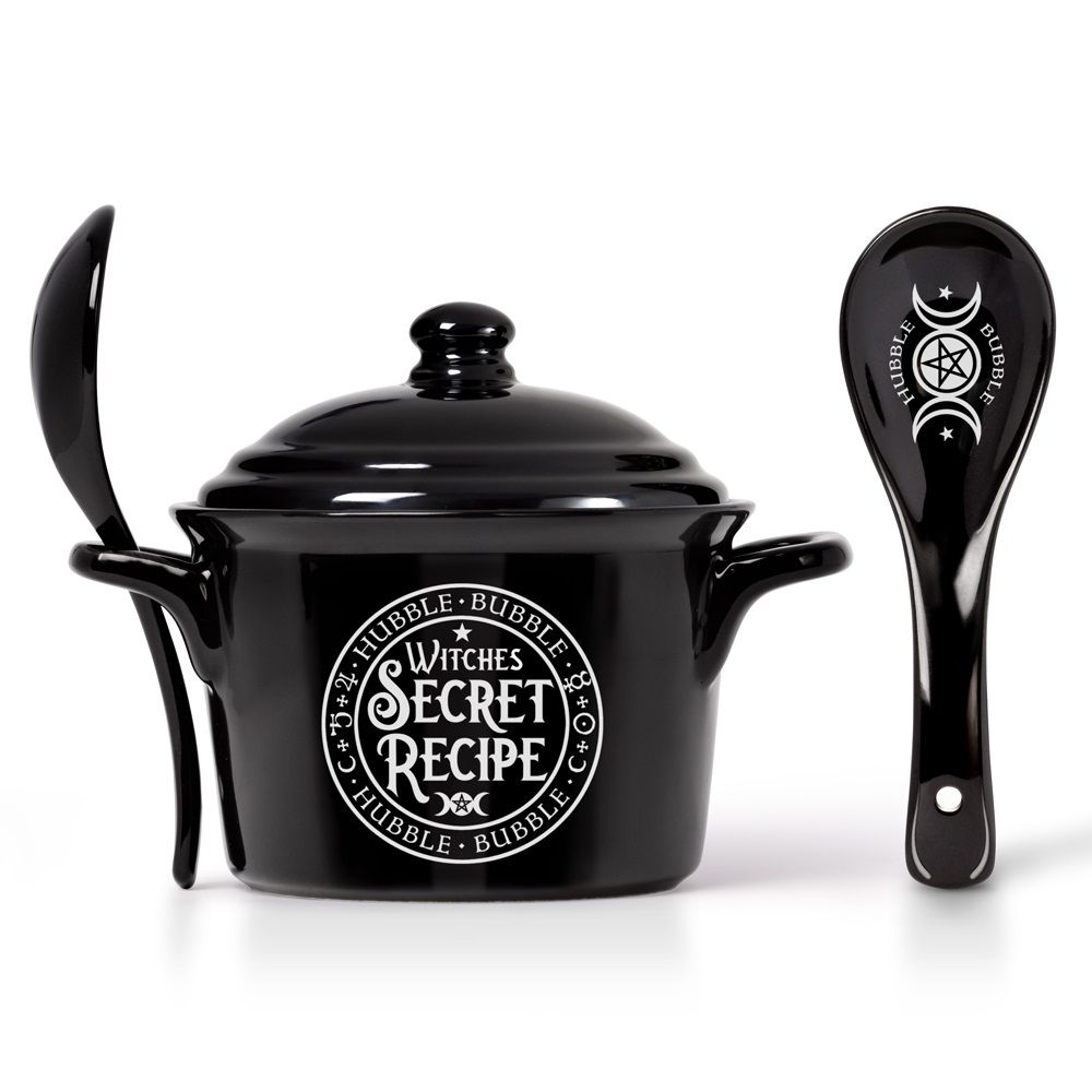 Witches Secret Recipe Bowl and Spoon