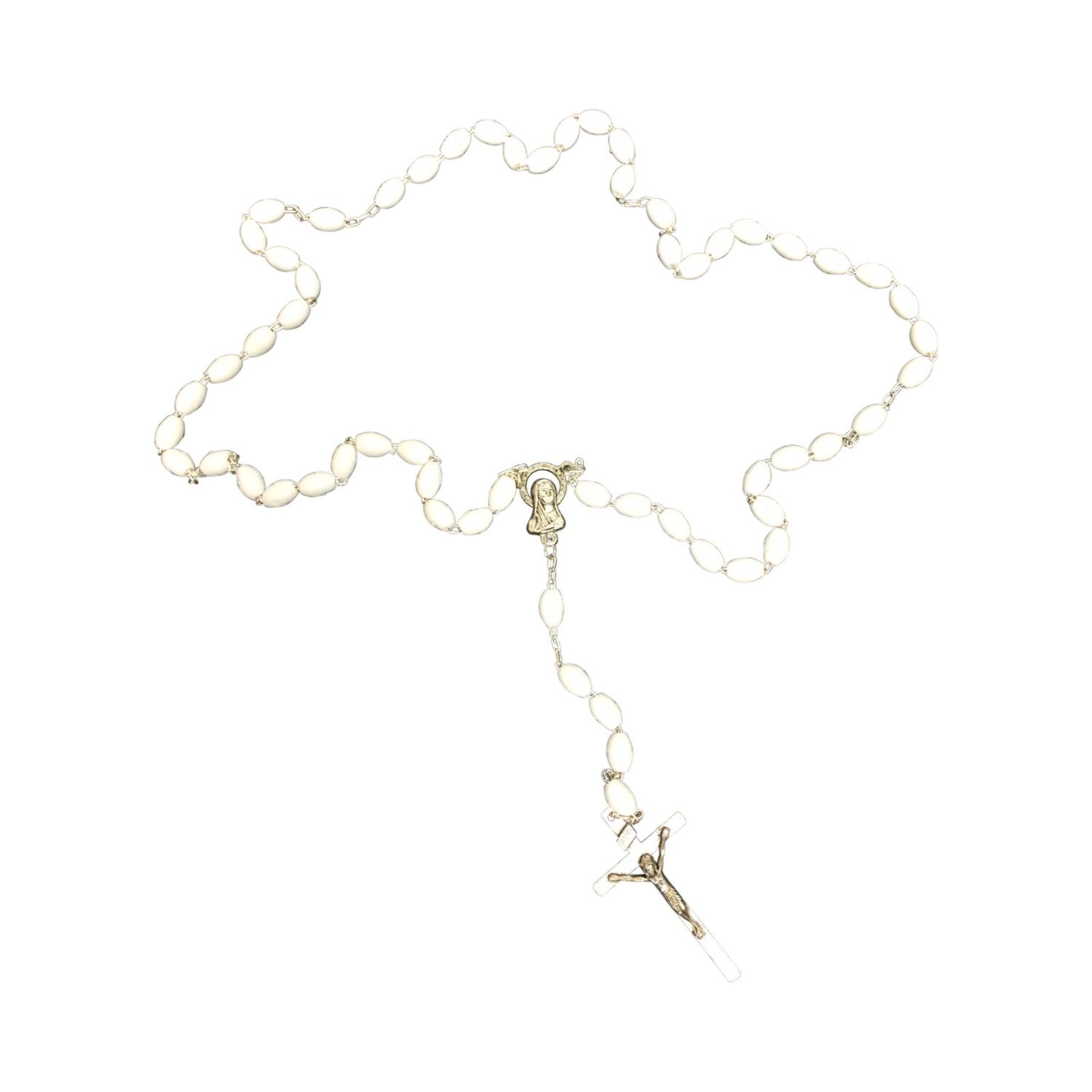 White Bead Rosary